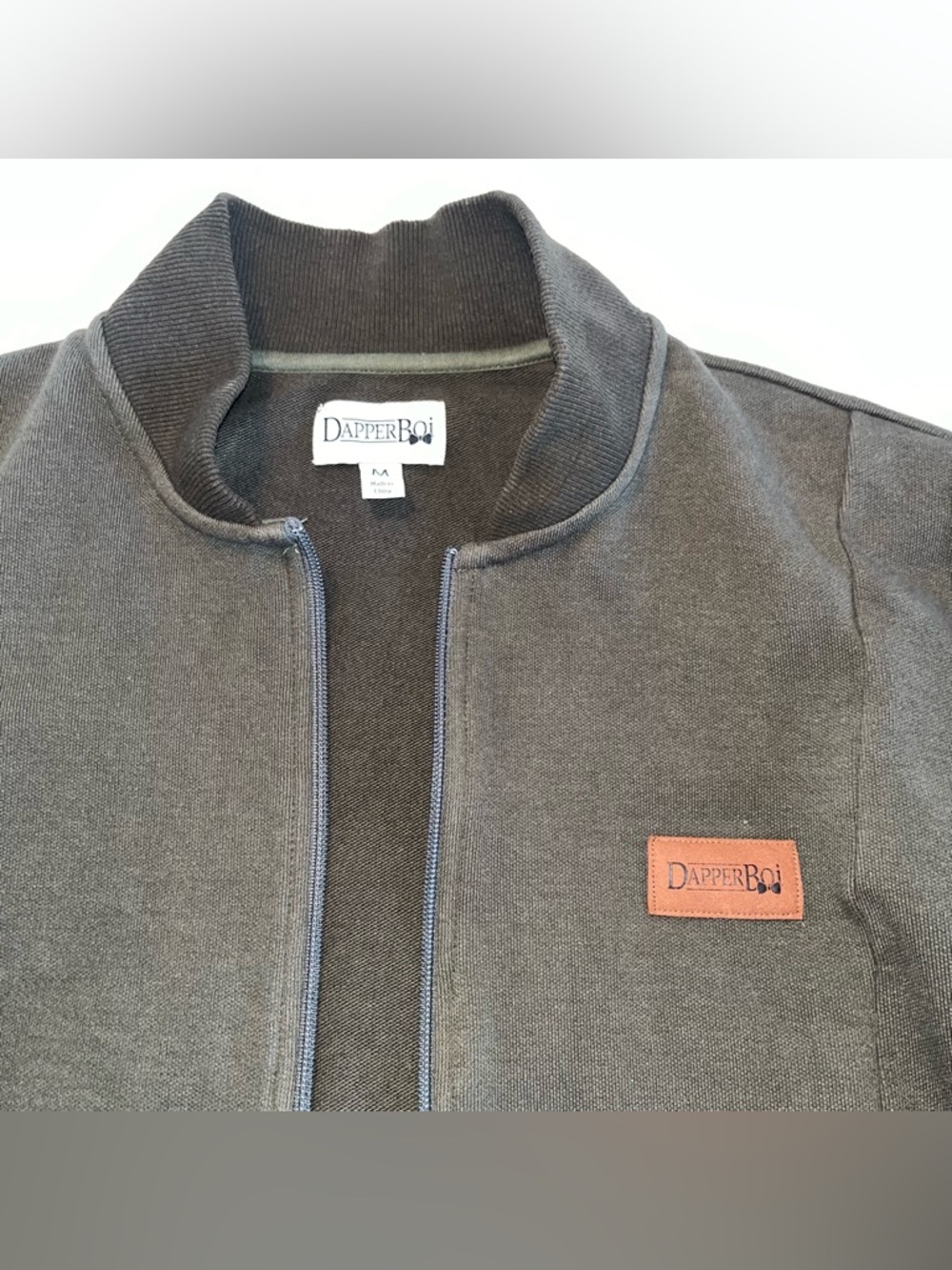 Excellent Preloved Condition DapperBoi Men's Sweater Jacket - Hunter Green - Picture 8 of 10